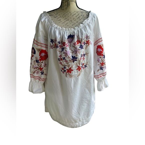 Free People off the shoulder boho mini dress size M - Picture 7 of 7